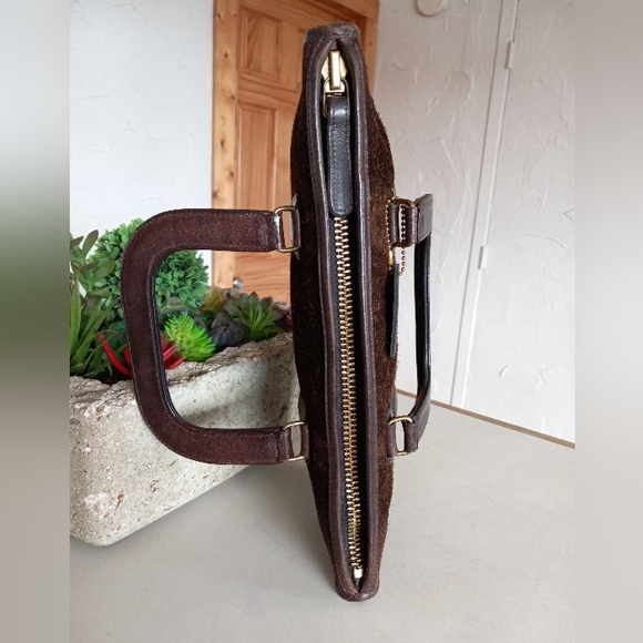 Coach Ruff-Out Suede, Mocha Zip-Top, Early 1970s - Picture 10 of 15